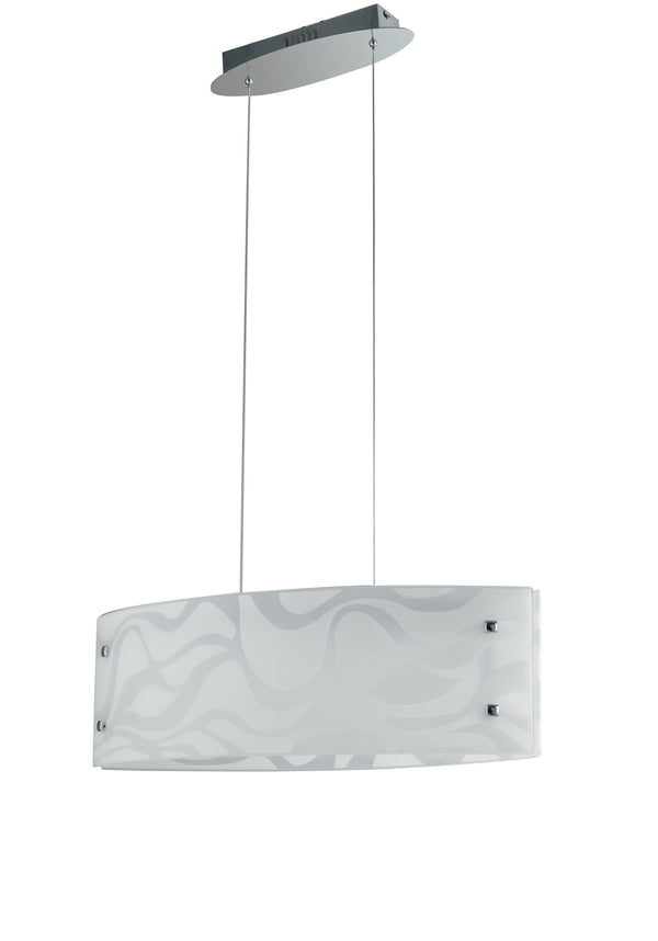 acquista Lustre en verre blanc Design vague Suspension moderne LED 40 watts lumière naturelle