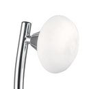 Lampada da tavolo Moderna Metallo Cromato paralumi Sferici Vetro Opale Led 2,5 watt Luce Calda Ambiente I-JUPITER/L3-2