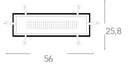 Base Led per Plafoniera Kappa 56x25,8 cm 28 watt Luce Naturale Ambiente I-KAPPA-BASE-LED/M-4