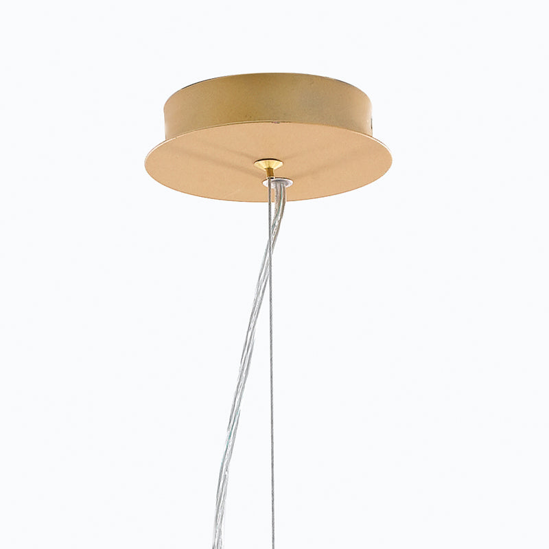 Lampadario Metallo Oro Goffrato Cristallo K9 Moderno E14 Ambiente I-KLIMT/6-2