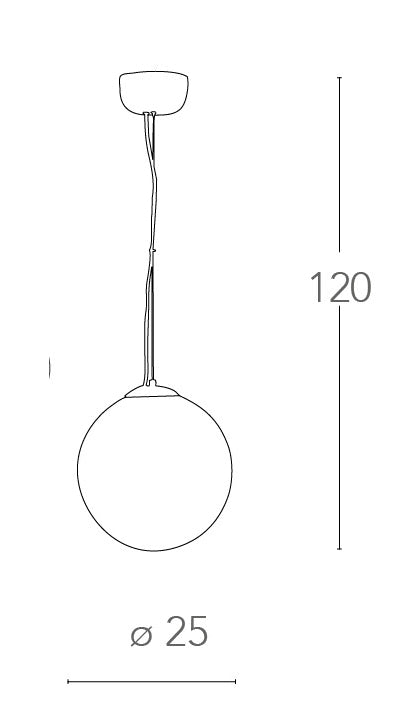 Sospensione Sfera Vetro Intreccio Fili Alluminio Lampadario Moderno E27 Ambiente I-LAMPD/S25 FILI-4