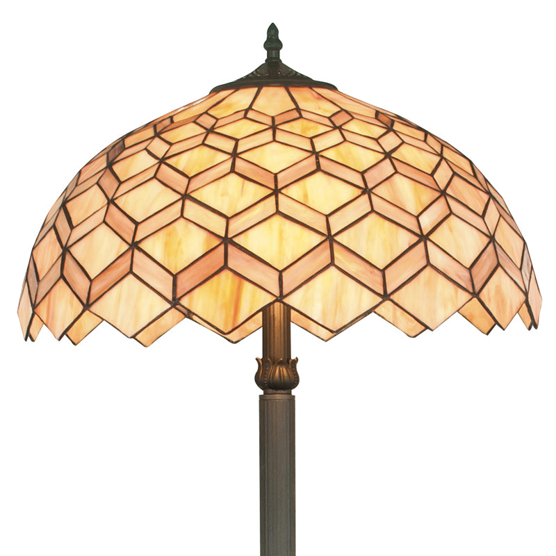 Lampada da Terra Vero Colorato Decoro Geometrico Metallo Piantana Classica E27 Ambiente I-LIBERTY-PT-2