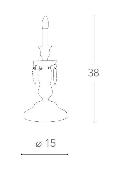 online Lampe de table en cristal décorée au fini chromé Lampe de table classique E14