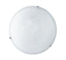 Plafoniera Tonda Vetro Sfumato Bianco Led Interno Classico 12 watt Luce Naturale Ambiente I-LUNA/PL30-1