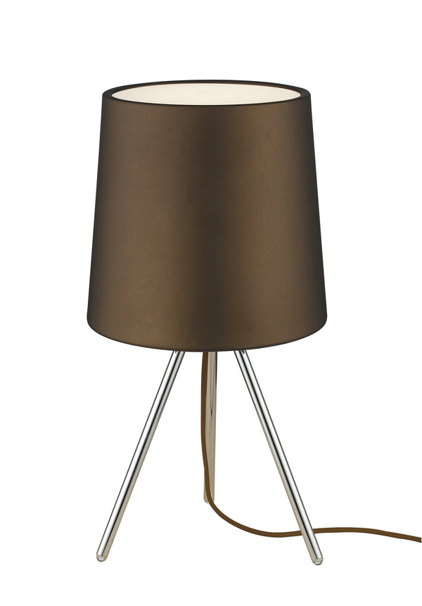 online Lampe de table en aluminium marron avec diffuseur acrylique intérieur moderne E14