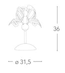 Lume Moderno Metallo Cristalli K9 decoro riccioli Lampada da Tavolo Interno E14 Ambiente I-NABUCCO/L-2