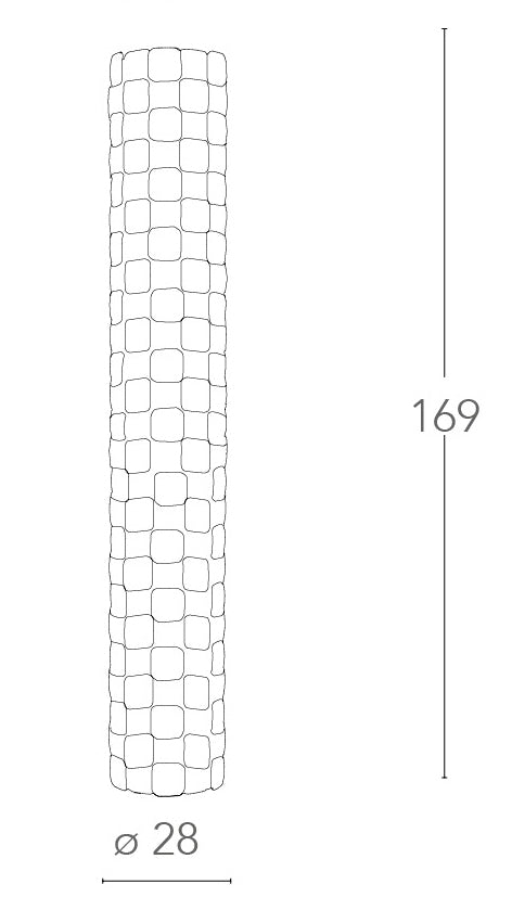 Lampada da terra Cilindrica decoro Quadri Policarbonato Bianco E14 Ambiente I-NECTAR-PT9-2