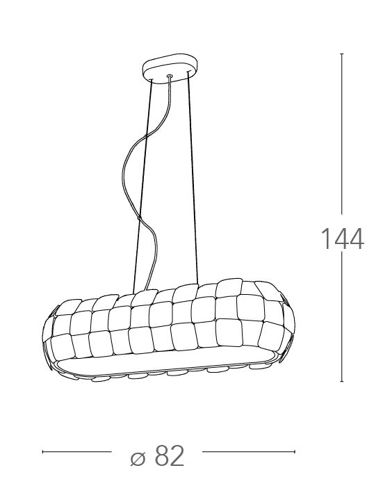 Lampadario Bianco Circolare decoro Quadri Policarbonato Moderno Interno E27 Ambiente I-NECTAR-S4-2