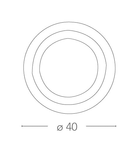 Plafoniera Tonda Vetro decoro Cerchio Cromato Interno Moderno E27 Ambiente I-OAK/PL40R-3