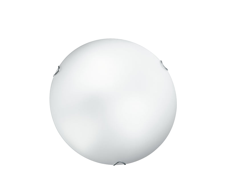 Plafoniera Lampada Classica Tonda Vetro Bianco Satinato Interno E27 Ambiente I-OBLO/PL50-1