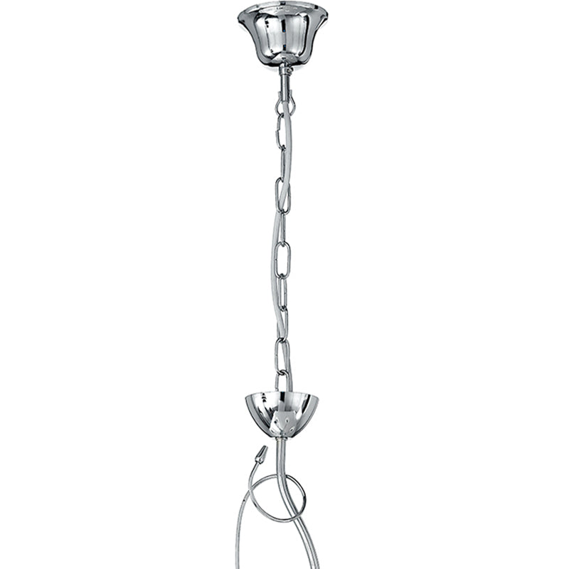 Lampadario sospeso Elegante diffusori Sferici Vetro struttura Metallo Cromo E14 Ambiente I-OPERA/5 CR-2