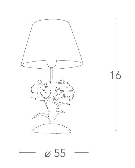 Lampada da Tavolo Fiori Metallo Bianco paralumi Tessuto Classica E27 Ambiente I-ORTENSIA/LG1-4