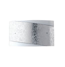 Applique Moderna Vetro Bianco Fascia Argento Rettangolare Lampada da Parete E27 Ambiente I-PARIS/4525-1