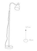 Piantana Metallo Bianco Orientabile Lampada da Terra Moderna E27 Ambiente I-PEOPLE-PT-4