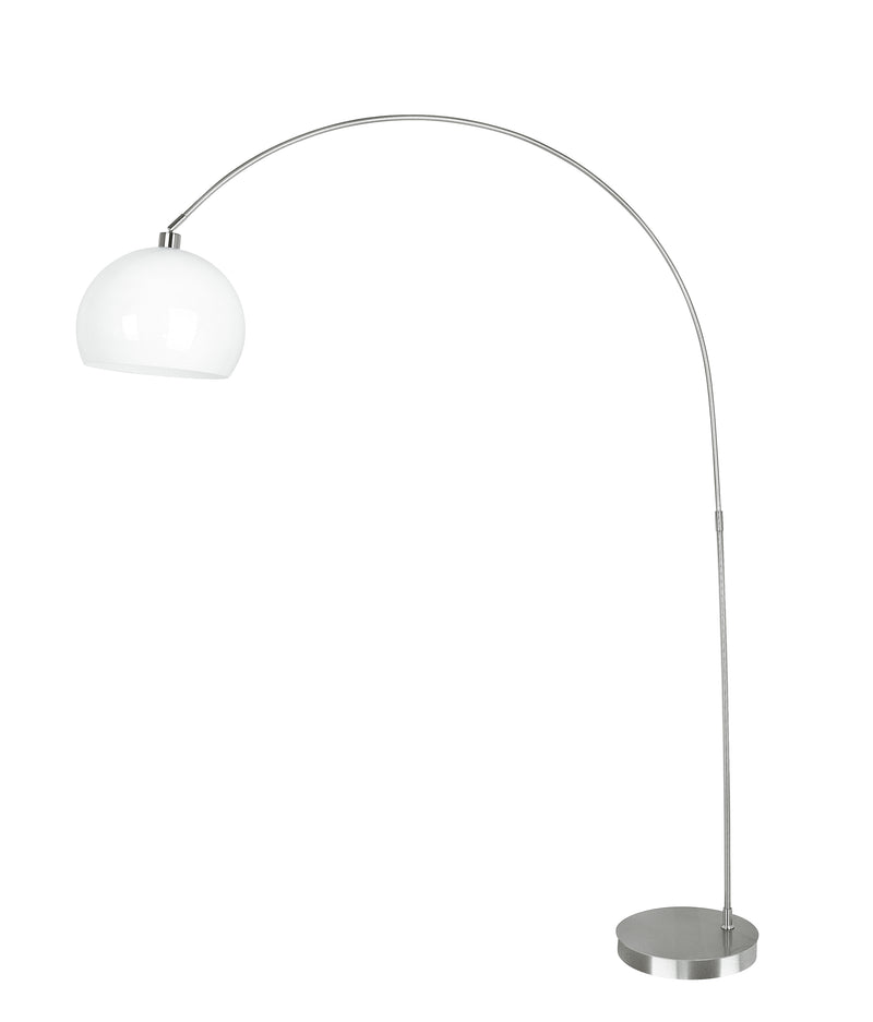 Lampada Arco Metallo Bianco Piantana Interno Moderno E27 Ambiente I-PLAZA/PT-1