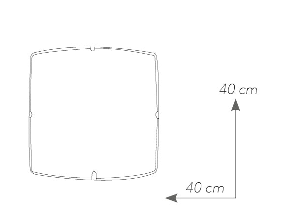 Plafoniera Disegno Astratto Quadrata Vetro Soffitto Parete Moderno Led 24 watt Luce Naturale Ambiente I-PROJECT/PL40-4