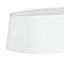 Lume Paralume Bianco Metallo Bianco Base Anello Lampada Moderna E27 Ambiente I-QUEEN/L-2