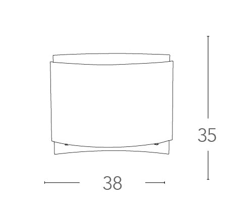 Plafoniera Moderna Doppio Vetro Trasparente e Bianco Rigato Interno E27 Ambiente I-RIGHE/PL40-3