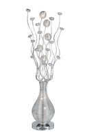 Lampada da Terra Vaso Fili Alluminio Intrecciati a Mano Piantana Moderna 20 watt G4 Ambiente I-SANREMO/PT8VER-1