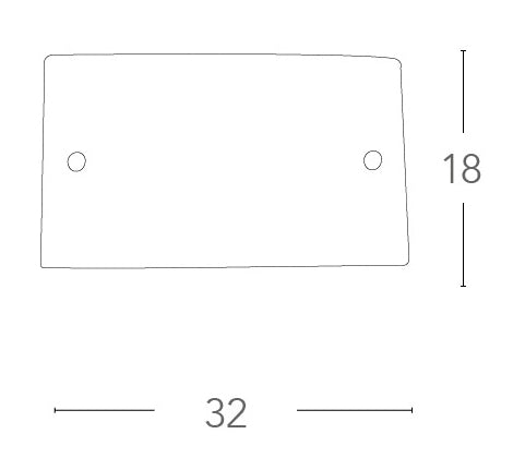 Applique Rettangolare Vetro decoro Spugnato Lampada da Parete Led 12 watt Luce Naturale Ambiente I-SELENE/AP-3