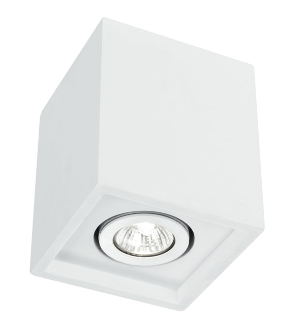 sconto Spot Encastré Cubique Orientable Faux Plafond Enduit à Peindre GU10 Intec I-SPACE-Q1