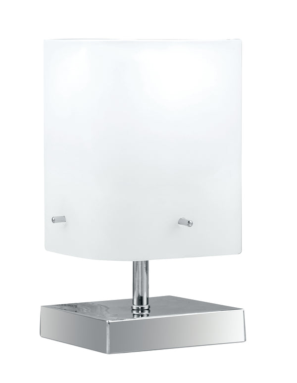 Abat-jour moderne en métal, lampe de table en verre blanc E27 sconto