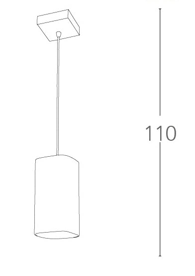 Sospensione paralume Vetro Bianco Metallo Pendente Moderno E27 Ambiente I-SQUARE/S1-4