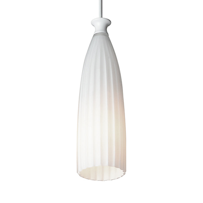 Sospensione Una Luce Metallo paralume Bianco Vetro in Pasta Lampadario Pendente Moderno E14 Ambiente I-SWING-SP-1-3