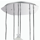 Lampadario 6 Sospensioni Bianco paralumi Diversi Vetro in Pasta struttura Metalllo Moderno E14 Ambiente I-SWING-SP-6-2