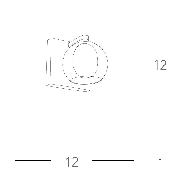 Applique Moderna Metallo Cromato Paralumi in Vetro Retina in Rame Lampada da Parete G9 Ambiente I-THESIS-AP-3