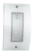 Applique Classica Rettangolare Vetro decoro Cristalli K9 Led 16 watt Luce Naturale Ambiente I-TRILOGY/AP3520-1