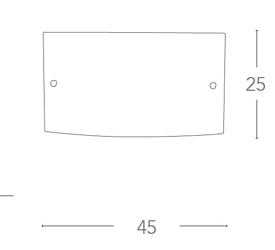 Applique decoro Satinato Cerchi Rettangolare Vetro Lampada Led 24 watt Luce Naturale Ambiente I-UNIVERSE/AP4525-3