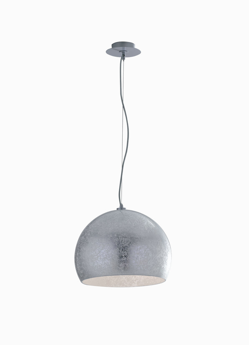 Lampadario a Sospensione Moderno Vetro Argento Interni E27 Ambiente I-VANITY/S40-1