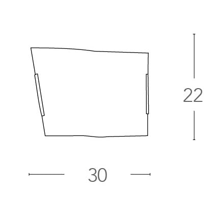 Plafoniera Onda Vetro Bianco Lampada Moderna E27 Ambiente I-YH/ONDA/30-3