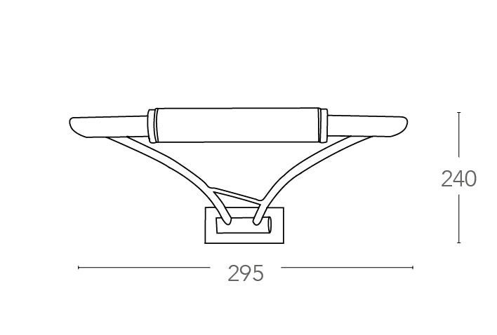 Applique Metallo Cromato diffusori Vetro Lampada Sopra Specchio Bagno R7S Intec I-YHS7014/WB-3