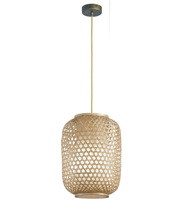 Lustre Ethnique à Suspension en Tissage de Bambou Naturel E27 sconto