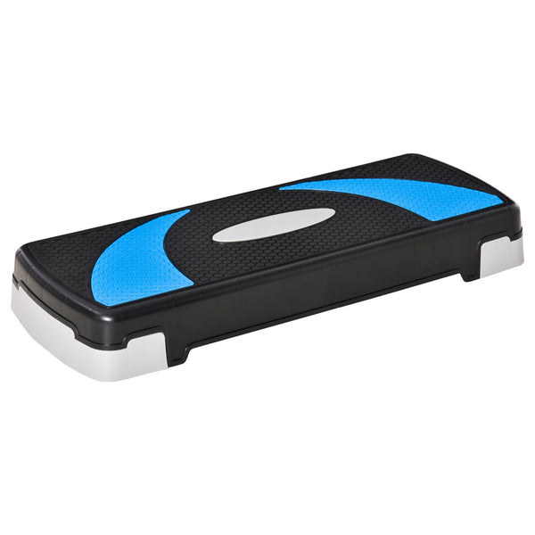 acquista Step Fitness per Aerobica 80x31xh10-15-20 cm Altezza Regolabile in Plastica Nero e Blu