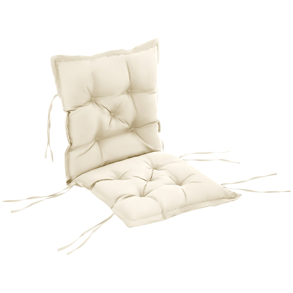 Cuscino per Sedie da Giardino 100x50 cm in Poliestere Crema sconto