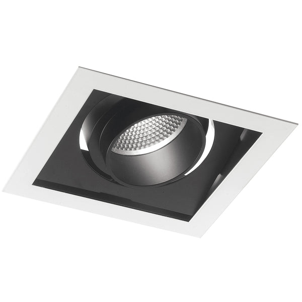 prezzo Spot Encastrable Carré Orientable Blanc Noir Led 30 watts 3000 kelvin Intec INC-APOLLO-1X30C