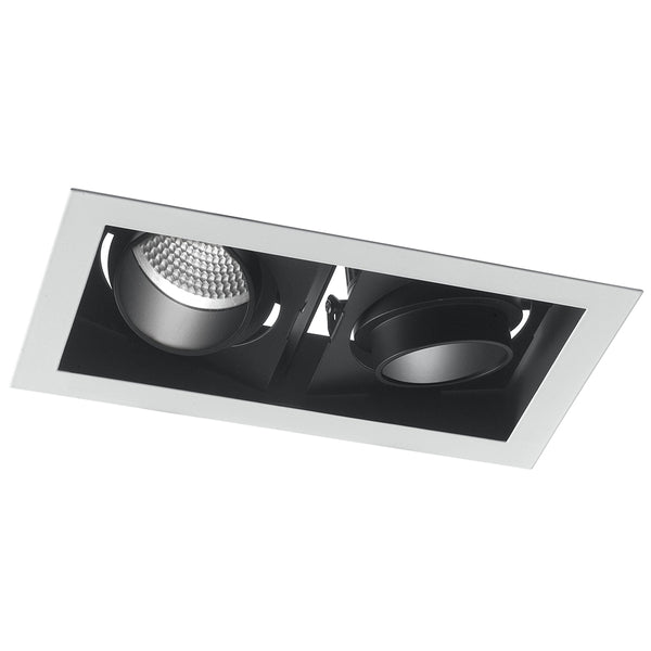 Spot Encastré 2 Lumières Ajustables Blanc Noir 20 watts Lumière Chaude Intec INC-APOLLO-2X10C online