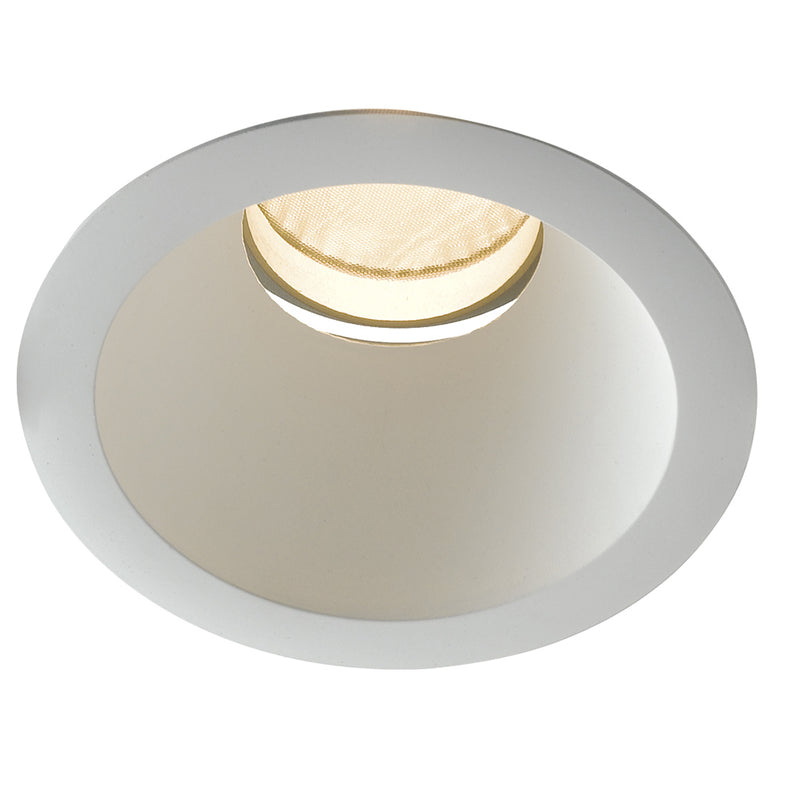 Incasso Tondo Bianco Soffitto Ribassato Faretto Led 20 watt Luce Calda Intec INC-ELITE-1X20C-1