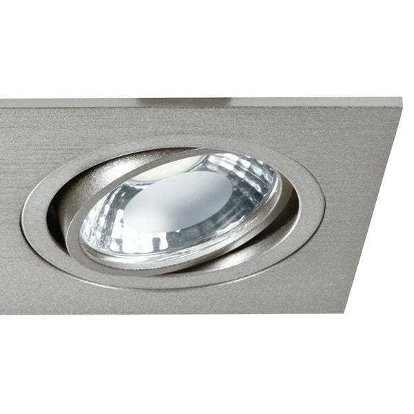 online Encastré Faux Plafond 2 Spots Orientables Aluminium Argent Led 10 watts Lumière Naturelle Intec INC-GEMINI-PL6