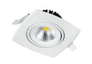 Faretto a Incasso Quadrato Orientabile Alluminio Bianco Cartongesso Led 8 watt Luce Calda Intec INC-KLIPPE-8C-1