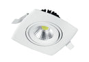 Faretto Bianco Orientabile Alluminio Quadrato Incasso Led 8 watt Luce Fredda Intec INC-KLIPPE-8F-1