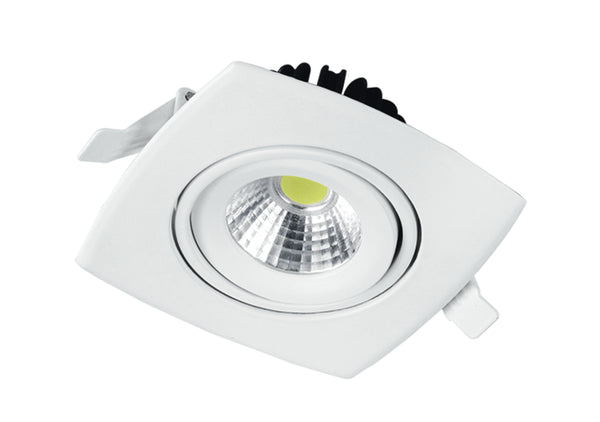 Spot Blanc Ajustable Carré En Aluminium Encastré Led 8 Watt Lumière Froide Intec INC-KLIPPE-8F prezzo