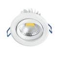 Faretto Tondo Alluminio Bianco Orientabile Incasso Led 5 watt Luce Calda Intec INC-KRONE-5C-1