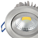 Faretto a Incasso Orientabile Tondo Alluminio Nikel Controsoffitto Led 5 watt 3200 K Intec INC-KRONE-5C-2