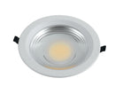 Incasso Controsoffitto Faretto Tondo Alluminio Bianco Led 30 watt Luce Calda Intec INC-LYRA-30C-1