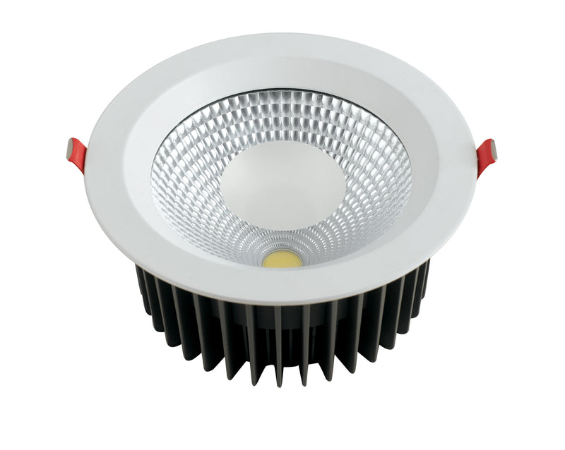 Faretto a Incasso Tondo Bianco Alluminio Soffitto Ribassato Led 60 3200 kelvin Intec INC-LYRA-60C-1