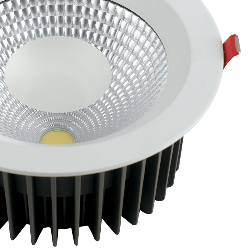 Faretto a Incasso Tondo Bianco Alluminio Soffitto Ribassato Led 60 3200 kelvin Intec INC-LYRA-60C-2